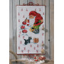 Permin Embroidery Kit Aida Advent Calendar Santa Claus Painting 38x65cm