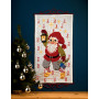 Permin Embroidery Kit Aida Advent Calendar Elf with light 35x60cm