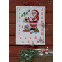 Permin Embroidery Kit Aida Advent Calendar Singing Santa Claus 35x46cm
