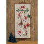Permin Embroidery Kit Aida Advent Calendar Christmasfun 32x71cm