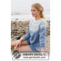 Periwinkle by DROPS Design - Sweater Knitting Pattern size S - XXXL