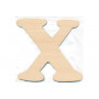 Wooden letter X 10x0.4cm - 1 pc