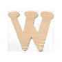 Wooden letter W 10x0.4cm - 1 pc