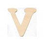 Wooden letter V 10x0.4cm - 1 pc