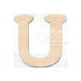 Wooden letter U 10x0,4cm - 1 pc
