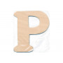 Wooden letter P 10x0.4cm - 1 pc