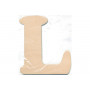 Wooden letter L 10x0.4cm - 1 pc