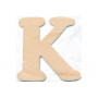 Wooden letter K 10x0.4cm - 1 pc