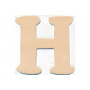 Wooden letter H 10x0.4cm - 1 pc