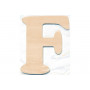 Wooden letter F 10x0.4cm - 1 pc