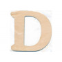 Wooden letter D 10x0.4cm - 1 pc