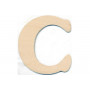 Wooden letter C 10x0.4cm - 1 pc
