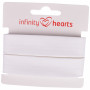 Infinity Hearts Binding Tape Cotton 40/20mm 01 White - 5m