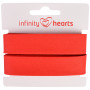 Infinity Hearts Binding Tape Cotton 40/20mm 04 Red - 5m