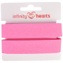 Infinity Hearts Binding Tape Cotton 40/20mm 08 Pink - 5m