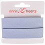 Infinity Hearts Binding Tape Cotton 40/20mm 09 Light Blue - 5m