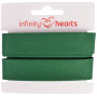 Infinity Hearts Binding Tape Cotton 40/20mm 25 Dark Green - 5m