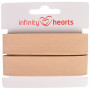 Infinity Hearts Binding Tape Cotton 40/20mm 50 Beige - 5m