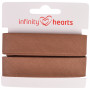 Infinity Hearts Binding Tape Cotton 40/20mm 16 Brown - 5m