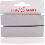 Infinity Hearts Binding Tape Cotton 40/20mm 61 Light Grey - 5m