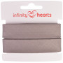 Infinity Hearts Binding Tape Cotton 40/20mm 19 Grey - 5m