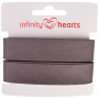 Infinity Hearts Binding Tape Cotton 40/20mm 86 Dark Grey - 5m