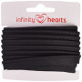 Infinity Hearts Piping Tape Cotton 11mm 02 Black - 5m