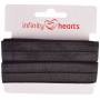 Infinity Hearts Folding Elastic 20mm 030 Black - 5m