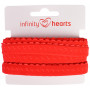 Infinity Hearts Folding Elastic Lace 22/11mm 250 Red - 5m
