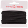 Infinity Hearts Cord Alcantara 2mm 02 Sort - 5m