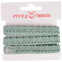 Infinity Hearts Lace Ribbon Polyester 11mm 06 Grey - 5m