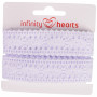 Infinity Hearts Lace Ribbon Polyester 25mm 01 White - 5m