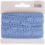 Infinity Hearts Lace Ribbon Polyester 25mm 05 Blue - 5m