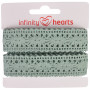 Infinity Hearts Lace Ribbon Polyester 25mm 06 Grey - 5m