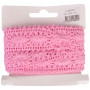Infinity Hearts Lace Ribbon Polyester 25mm 09 Pink - 5m