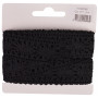 Infinity Hearts Lace Ribbon Polyester 25mm 11 Black - 5m
