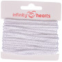 Infinity Hearts Anorak Cord Polyester 3mm 01 White - 5m