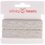 Infinity Hearts Lace Ribbon Polyamide 20mm 72 Gray - 5m