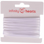 Infinity Hearts Satin Ribbon Double Faced 3mm 029 White - 5m