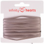 Infinity Hearts Satin Ribbon Double Faced 3mm 017 Grey - 5m
