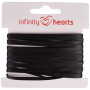 Infinity Hearts Satin Ribbon Double Faced 3mm 030 Black - 5m