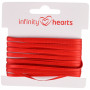 Infinity Hearts Satin Ribbon Double Faced 3mm 250 Red - 5m