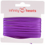 Infinity Hearts Satin Ribbon Double Faced 3mm 465 Purple - 5m