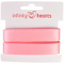 Infinity Hearts Satin Ribbon Double Faced 15mm 150 Pink - 5m