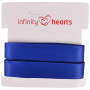 Infinity Hearts Satin Ribbon Double Faced 15mm 329 Navy Blue - 5m