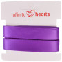 Infinity Hearts Satin Ribbon Double Faced 15mm 465 Purple - 5m