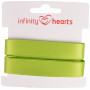 Infinity Hearts Satin Ribbon Double Faced 15mm 551 Green - 5m