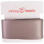 Infinity Hearts Satin Ribbon Double Faced 38mm 017 Grey - 5m