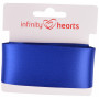 Infinity Hearts Satin Ribbon Double Faced 38mm 329 Navy Blue - 5m