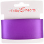 Infinity Hearts Satin Ribbon Double Faced 38mm 465 Purple - 5m